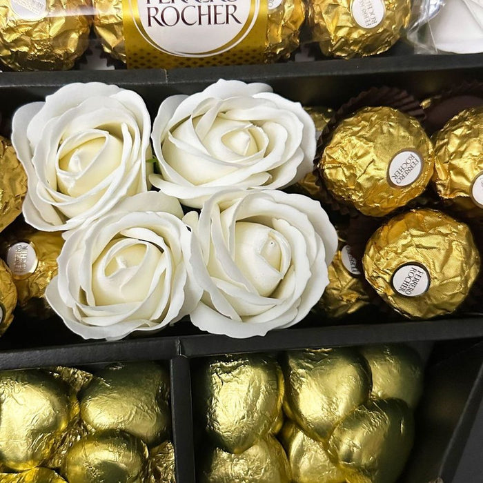 Ferrero Rocher Signature Chocolate Bouquet With Ivory Roses