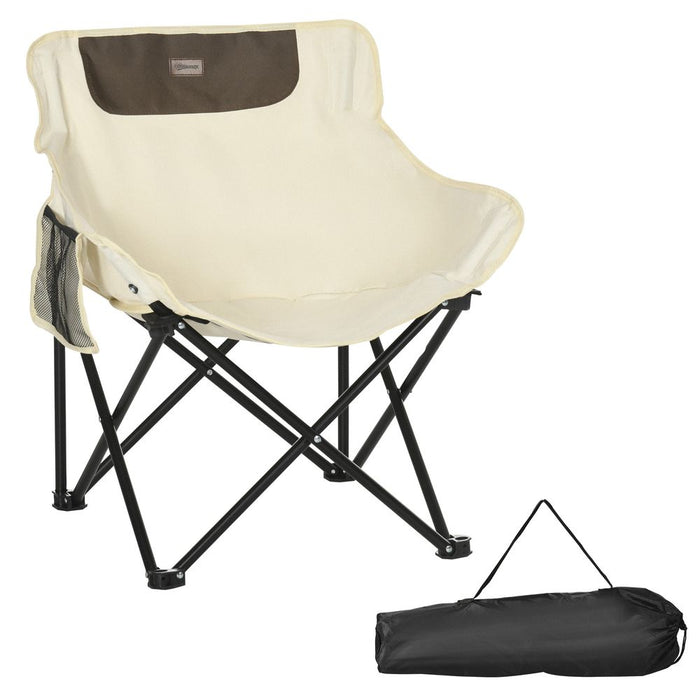 Ultimate Outdoor Comfort: Outsunny Folding Camping Chair with Carrying Bag & Storage Pocket