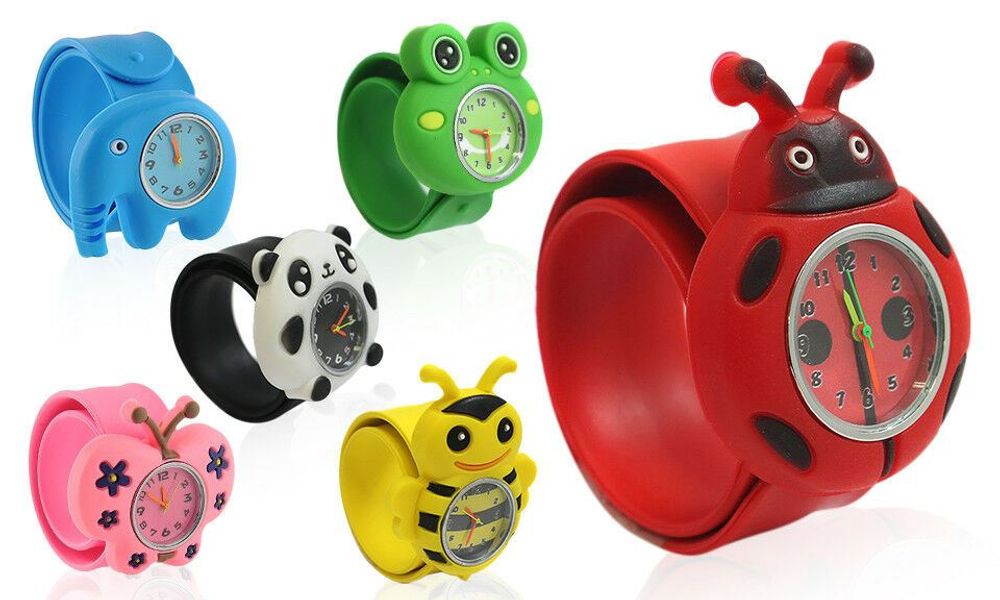 Kids Slap Watch Silicone 3D Animal Cartoon - Waterproof Quartz - Great Gift