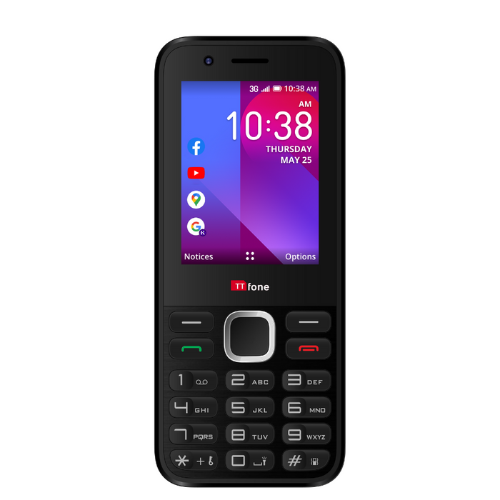 TTfone TT240 Easy-to-use Mobile Phone + Charger & O2 Pay As You Go Sim Card - Best Quality!