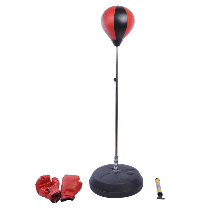 Kids Training Boxing Punching Ball Bag Set | Gloves | Adjustable | High Quality | HOMCOM