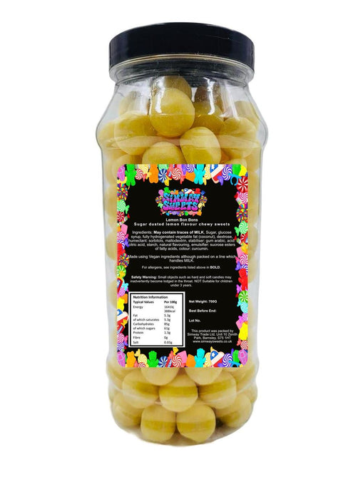 Delicious Lemon Flavour BonBons - Retro Sweets Gift Jar