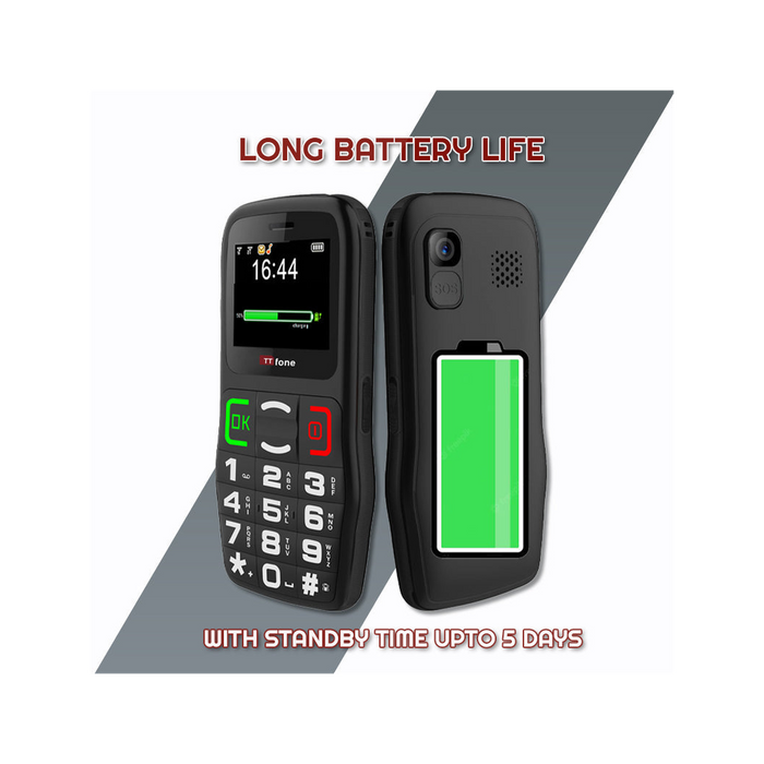 TTfone TT220 Big Button Mobile - High Quality & Easy to Use - Includes Mains Charger - Ideal for EE Pay As You Go