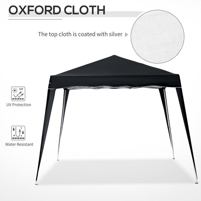 Outsunny Pop-Up Tent, 3Mx3M, Black - Shade, Quality, Easy Setup, Perfect for Outdoor Gatherings & Events.