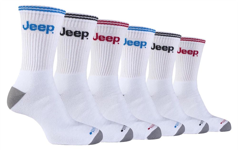 JEEP - Men’s 6 Pair Multi Pack Classic Sport Socks