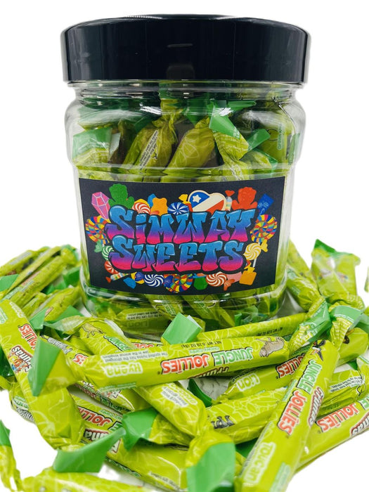 Premium Green Apple Jungle Jollies: Chewy Candy in a Gift Jar