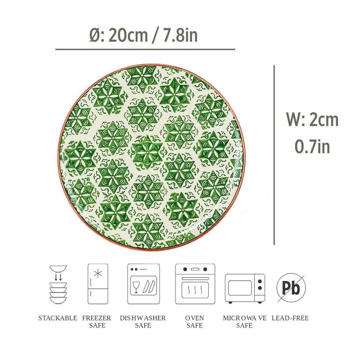 Ceramic Side Plate Nature Snowflake White 21cm