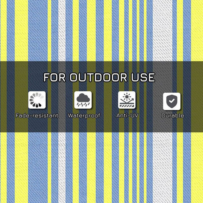 Premium Reversible RV Outdoor Rug, Waterproof, Lightweight, 121 x 182 cm