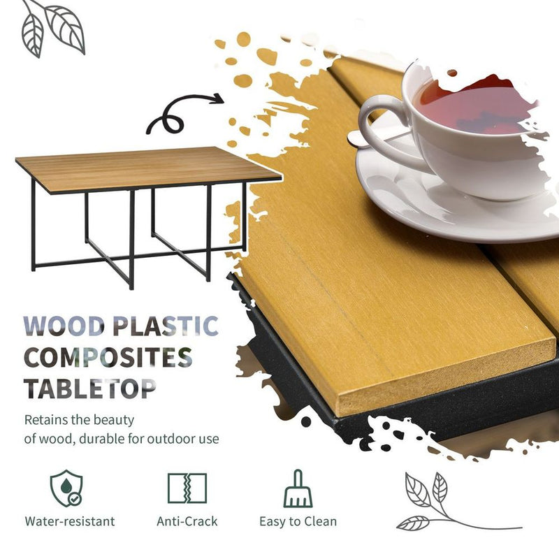 11-PC Rattan Dining Set, 10-seater | Space-Saving Design | High-Quality Materials