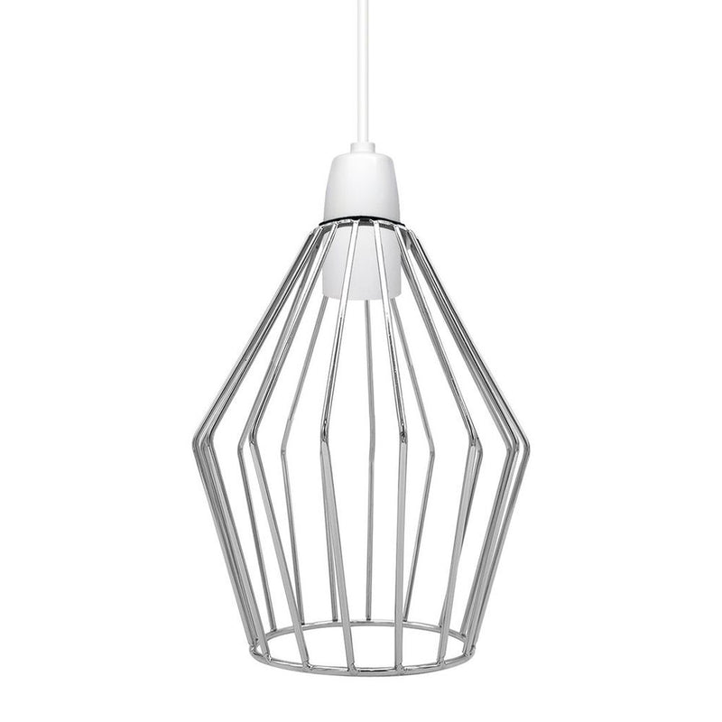 Modern Vintage Chrome Industrial Metal Rustic Lampshade Vintage Light