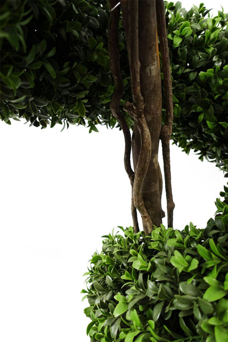 150cm Pair of Spiral Buxus Artificial Tree UV Resistant Outdoor