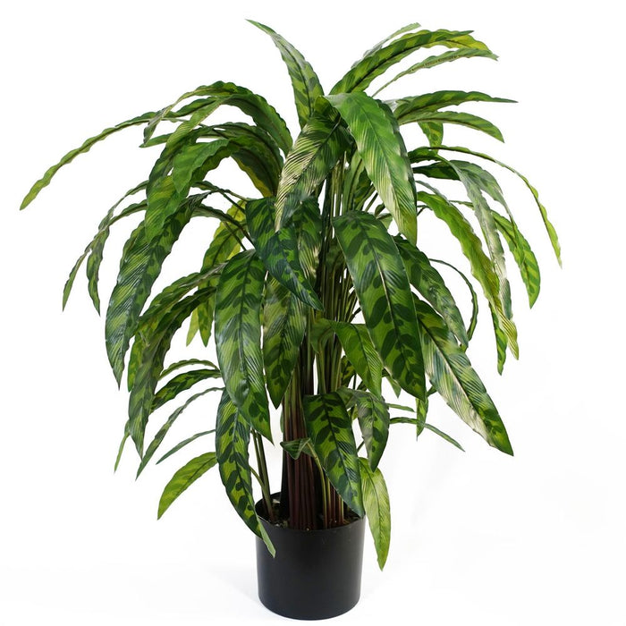 Ultra-Realistic 90cm Variegated Artificial Calathea Plant: Perfect for All Decor Styles!