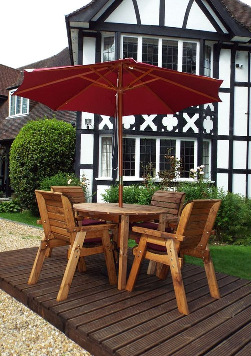 Premium Solid Wood 4 Seater Outdoor Dining Set | 10 Year Rot Free Guarantee