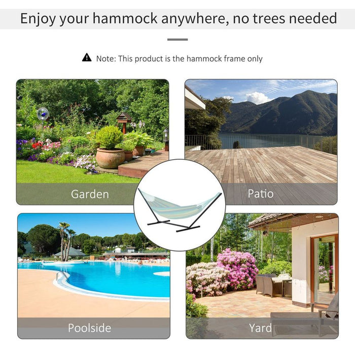 Ultimate Strength Metal Hammock Stand - Safe, Stable & Weather Resistant - Perfect for Indoor & Outdoor Relaxation