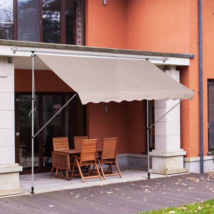 Adjustable Aluminium Frame Awning for Outdoor - 3x1.5m