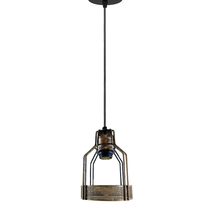 Vintage Industrial Copper Ceiling Pendant Light - Brushed Metal Bird Cage Shade - Hanging Lamp - High Quality