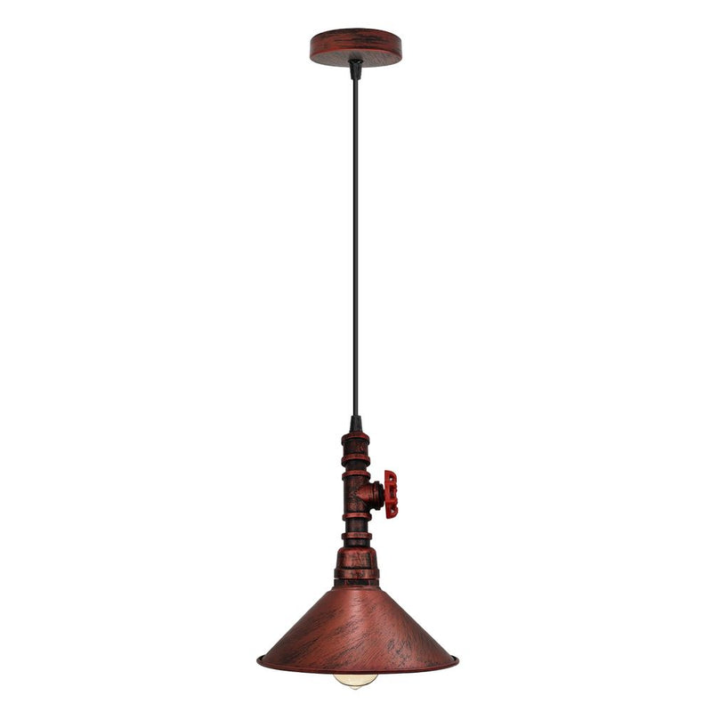 Vintage industrial  ceiling pendent light 22cm metal shade E2 adjustable cable
