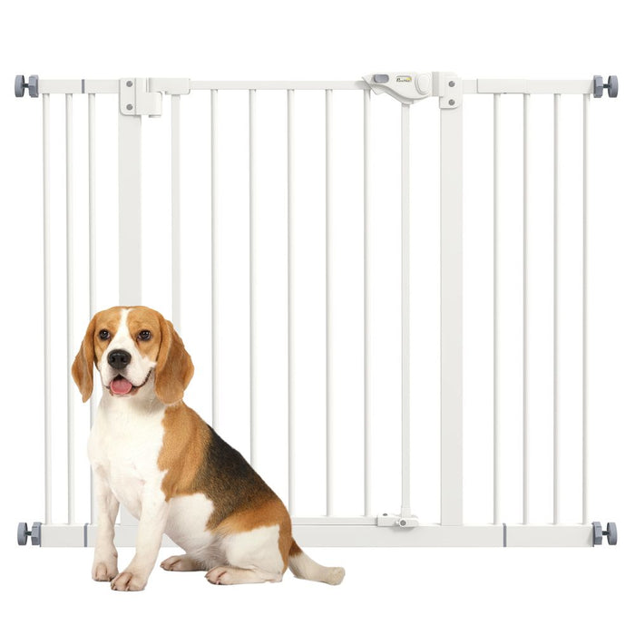 PawHut Adjustable Safety Gate - Keep Pets Secure w/ 2 Extensions & Screws