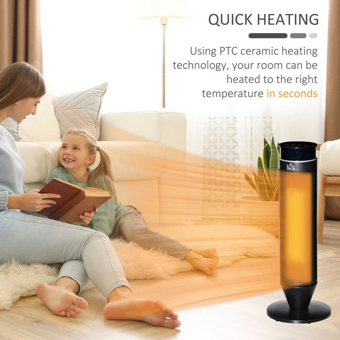 High-Quality Ceramic Tower Space Heater w/ 42� Oscillation, Remote Control & 8Hr Timer