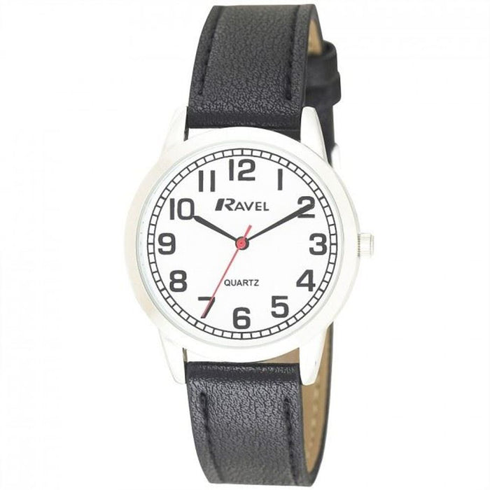 Ravel Men's Classic Leather Strap Watch R0132GC - Quality Quartz Movement, Easy Read Arabic Dial