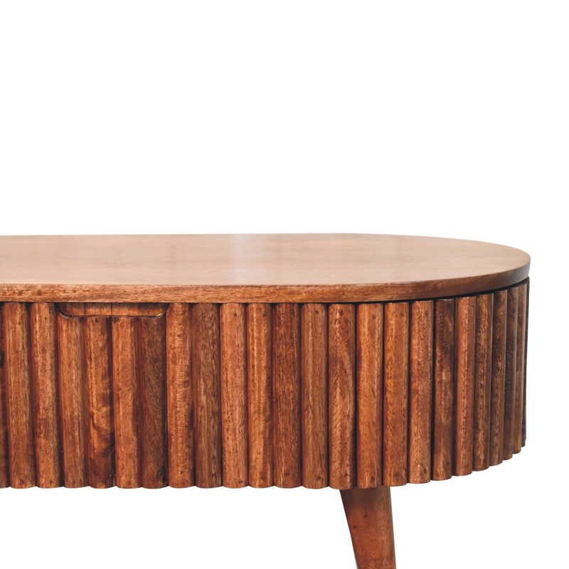 Artisan Furniture Solid Wood Honey Caramel Mokka Coffee Table, Storage Box, Brown