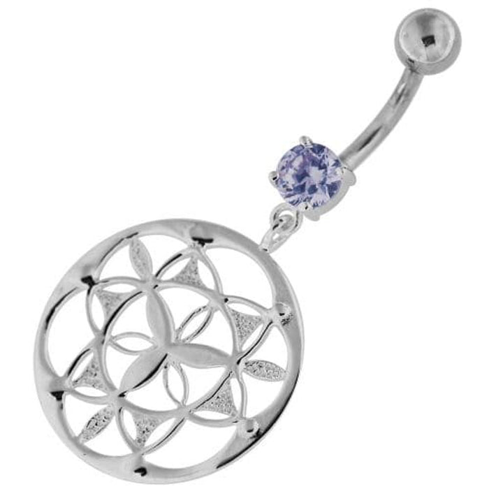 Fancy Dangling Multi jeweled Navel Belly Ring