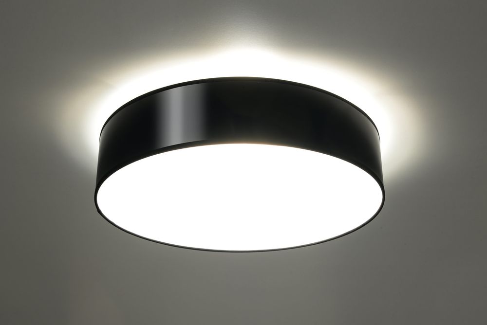 ARENA 45 Black Round Shape Ceiling Lamp - Loft Design LED E27