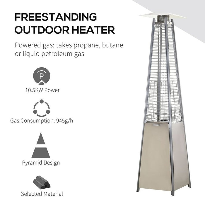 Premium 10.5KW Outdoor Gas Heater - Stay Warm with Style, Perfect for Patios - Includes Cover