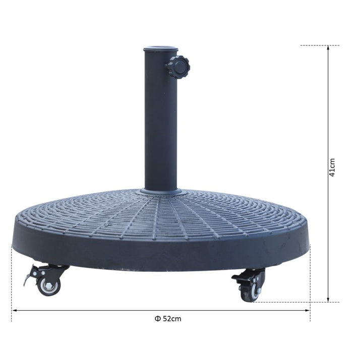 Durable Resin Patio Umbrella Base with Wheels - Outdoor Stand Holder for Parasol – Best Quality