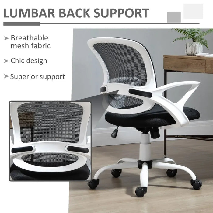 Premium Mesh Home Office Chair - Lumbar Support, Swivel Task Chair, Adjustable Height, Armrest - Black