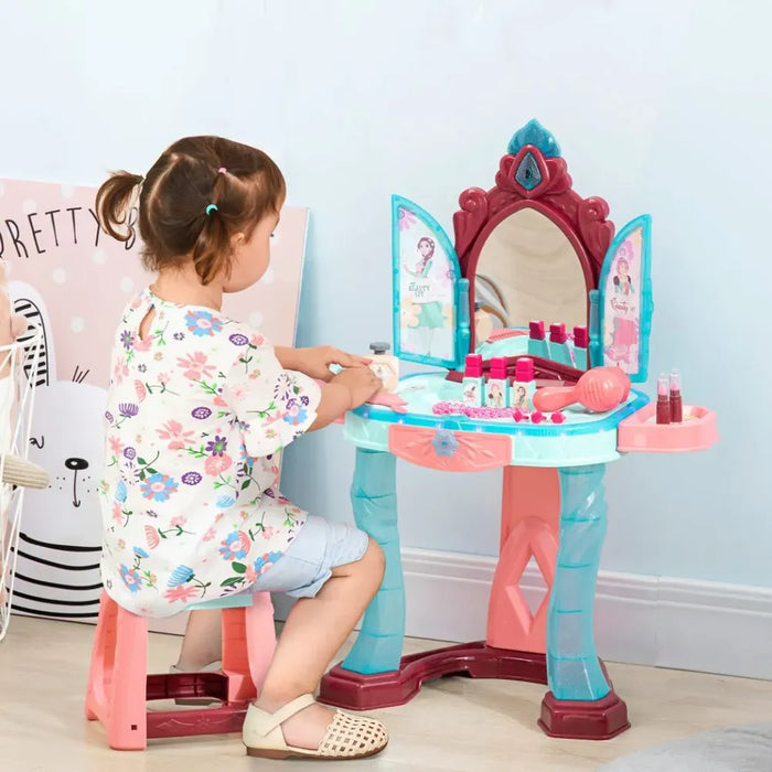 31 Piece Kids Dressing Table - Magical Princess Mirror, Light, Music