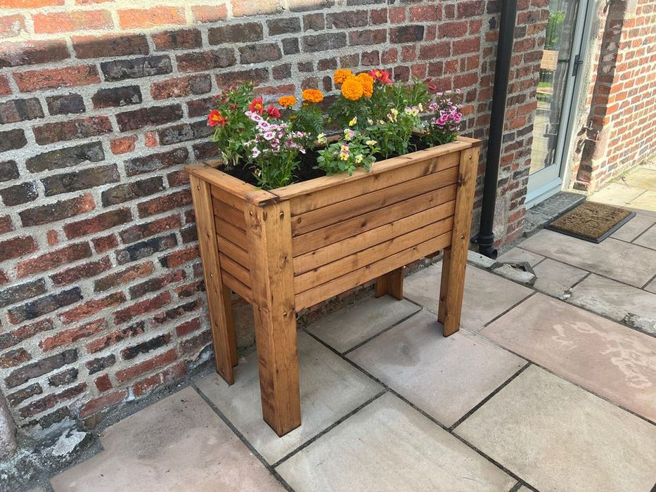 Somerford Deep Root Planter - Large, English Design, Raised for Herbs/Vegetables, Sustainably Sourced Wood, Rustproof Bolting