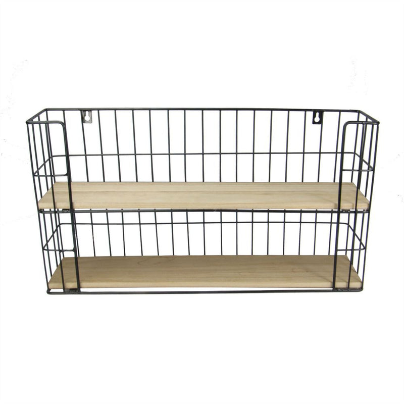 2 Tier Rectangular Floating Shelf | M&W | Stylish Industrial Decor | Rustic & Modern Home | Easy Install | Declutter Space