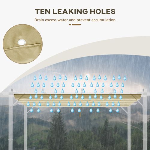 Outsunny Pergola Shade Cover Replacement Canopy for 3 x 3(m) Pergola, Beige