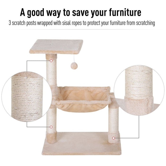 Premium Cat Activity Tree: Kitten Play Tower, 2-Tier w/ Sisal Scratching Post - Quality Guaranteed!