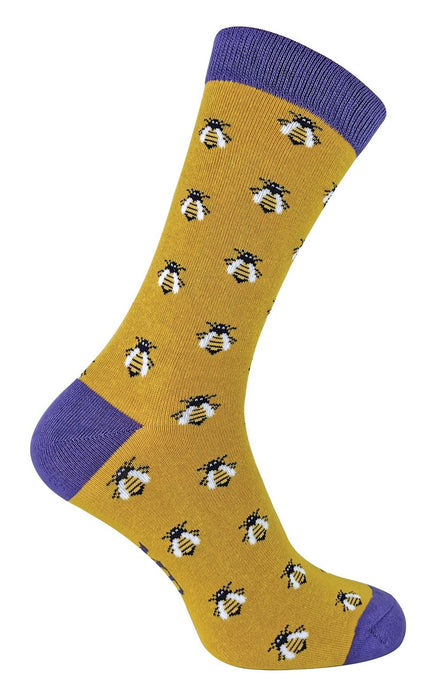 Mr Heron Animal Socks - Fun & Colorful Novelty Gift, Super Soft Bamboo, Colored Toe & Heel - 6-11 UK