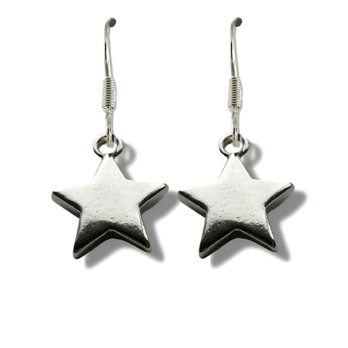 Sparkling Silver Star Drop Earrings - High-Quality Jewelry