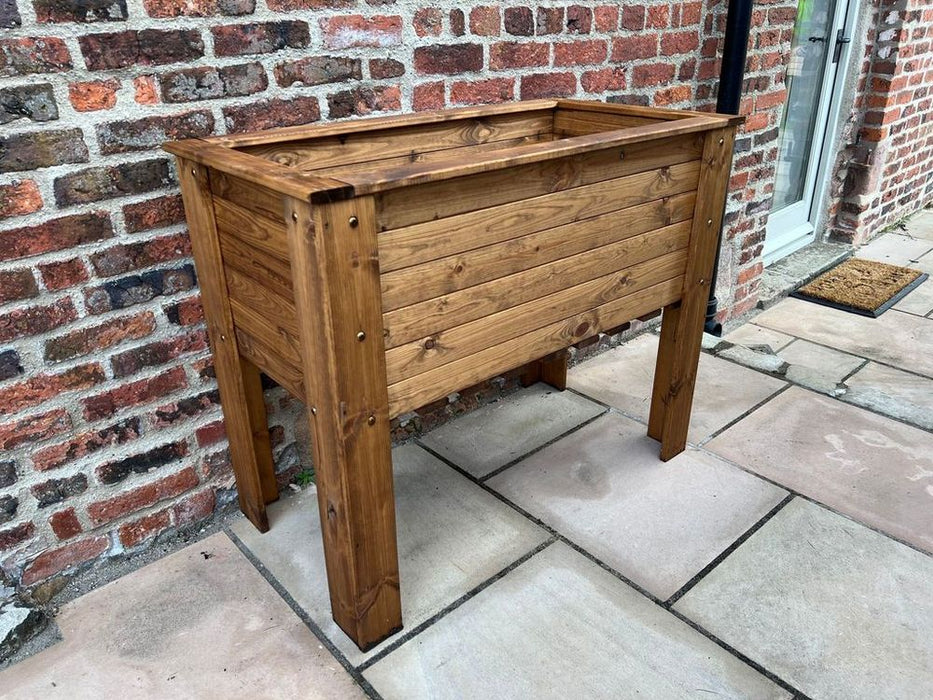 Somerford Deep Root Planter - Large, English Design, Raised for Herbs/Vegetables, Sustainably Sourced Wood, Rustproof Bolting