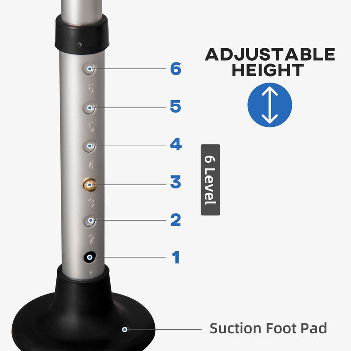 Adjustable Shower Stool with Suction Foot Pads for Elderly Disabled