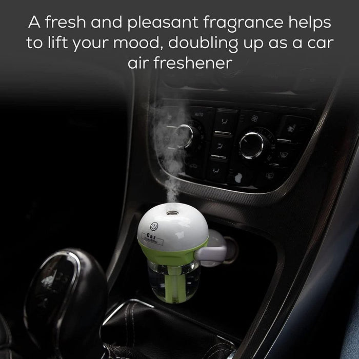 Aquarius Portable Car Humidifier & Aroma Diffuser - 25ml per Hour (Green)