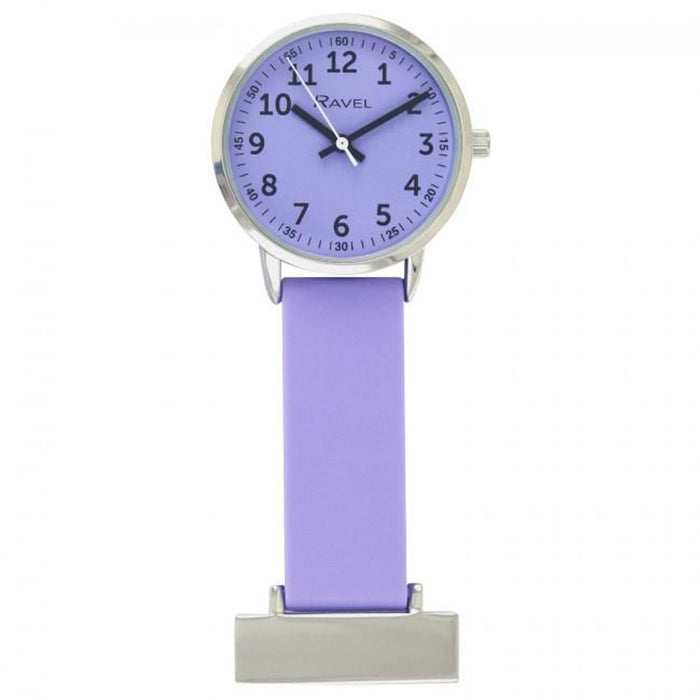 Ravel Purple Silicone Nurses Fob Watch R1107.7 - Hygienic, Functional, and Stylish