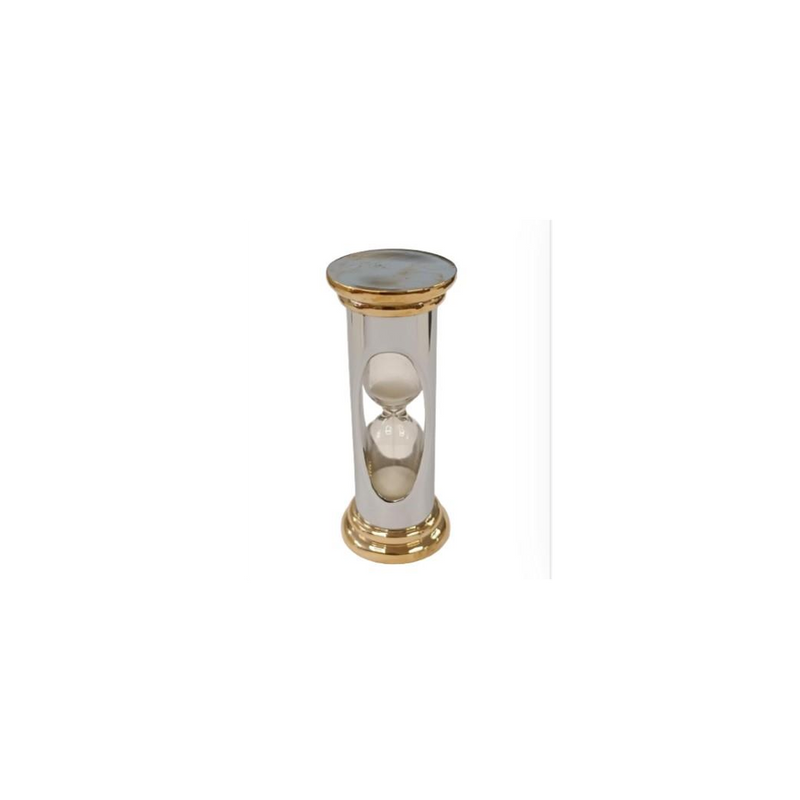 Miniature Clock Two Tone Plated Mini Sand Timer Solid Brass IMP801S