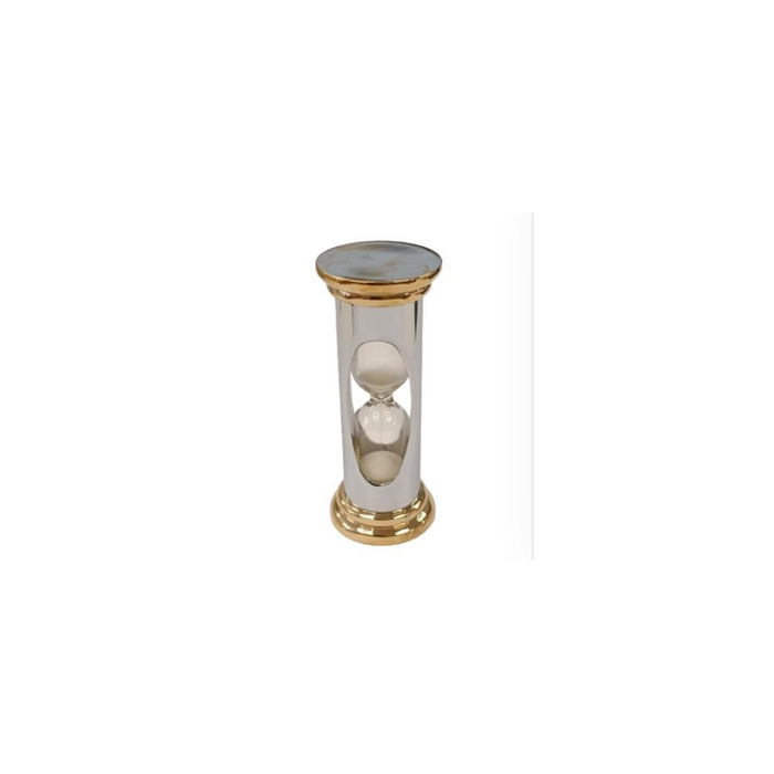 Miniature Clock Two Tone Plated Mini Sand Timer Solid Brass IMP801S