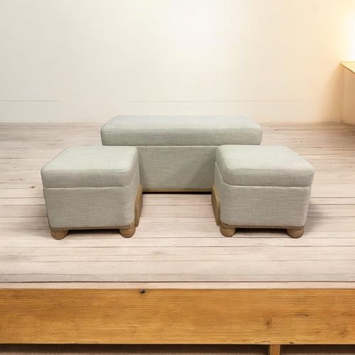 93/41/41CM SET 3 WOODEN TRUNK