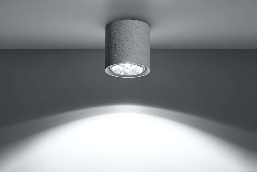 Stylish Concrete Grey Ceiling Lamp - Loft Design LED GU10 - Modern & Traditional Interiors