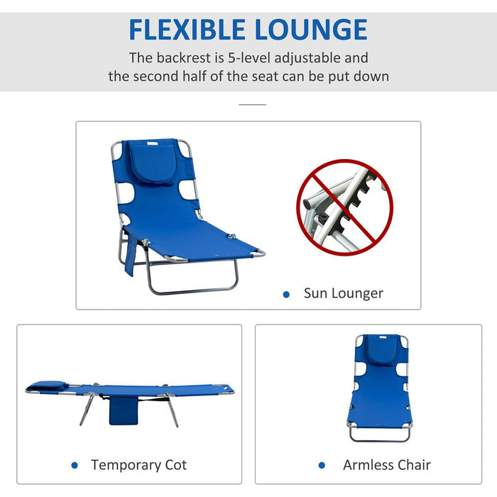 Ultimate Portable Beach Chaise Lounge - Reclining, Adjustable, Blue - Best Quality!