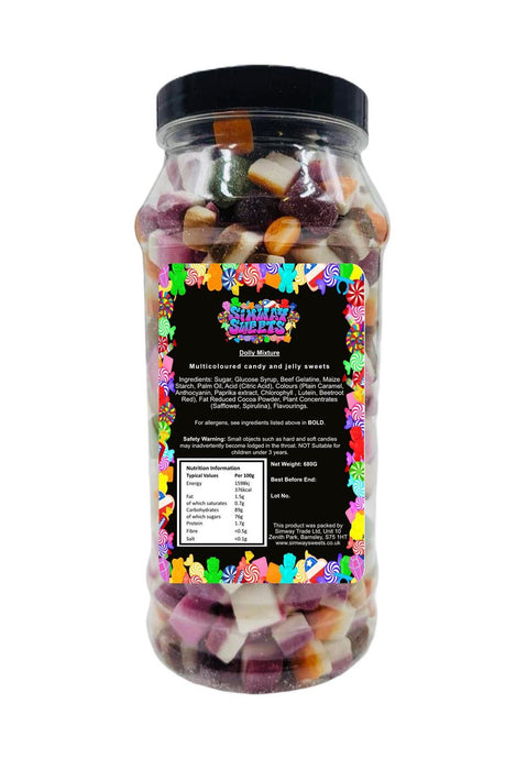 Dolly Mixtures Retro Sweets Gift Jar  | Mouthwatering Variety of Flavors | Perfect Gift or Treat Yourself