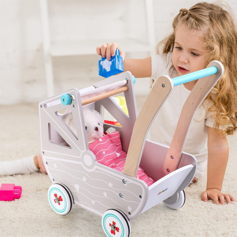 Deluxe SOKA Doll Pram - High-Quality Wooden Toy
