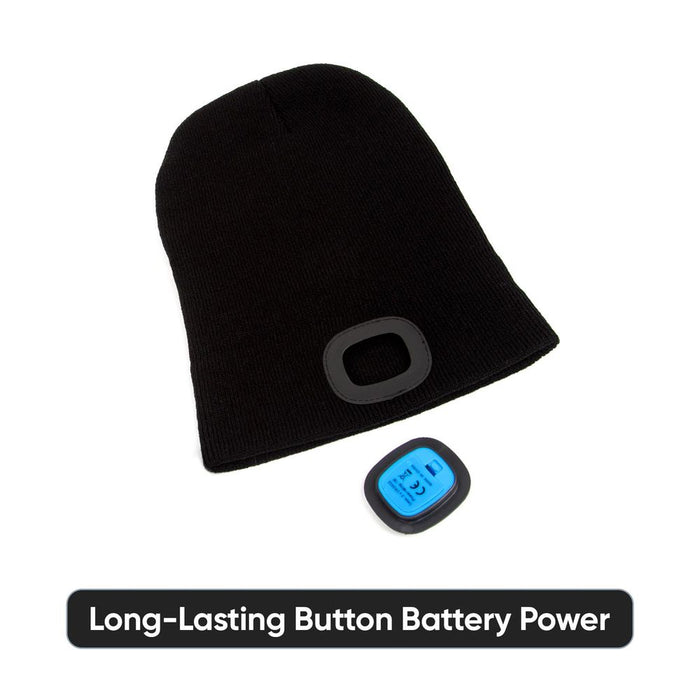 Ultra-Bright LED Headlamp Beanie Hat - Perfect for Outdoor Sports, Camping, and Hunting