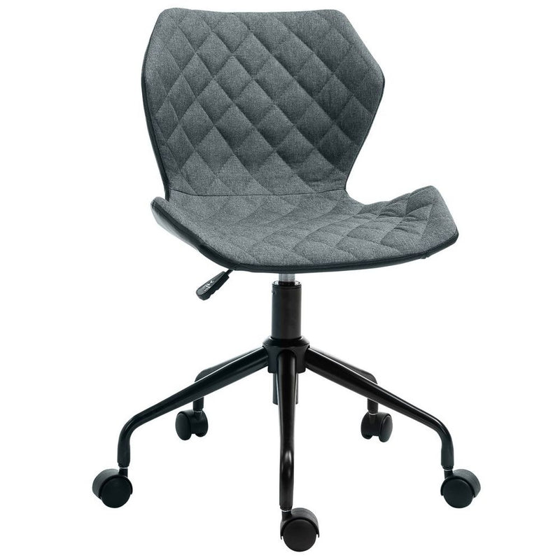 Premium Swivel Home Office Chair | Adjustable Height | Nylon Wheels | Linen Grey